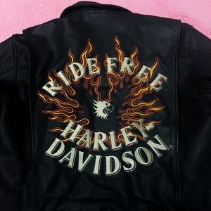 Harley Davidson Leather Jacket "Ride Free"